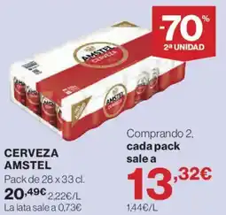 Hipercor Cerveza Amstel oferta