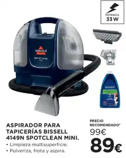Hipercor Bissell aspirador para tapicerías 4149n spotclean mini oferta