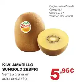 Hipercor Kiwi Amarillo Sungold Zespri oferta