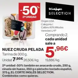 Hipercor El Corte Inglés Selection Nuez Cruda Pelada oferta