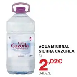 Hipercor Sierra Cazorla agua mineral natural oferta