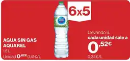 Hipercor Aquarel agua sin gas oferta