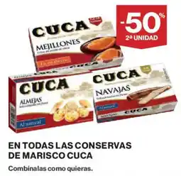 Hipercor Cuca conservas de marisco oferta