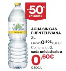 Hipercor Fuenteliviana agua sin gas oferta
