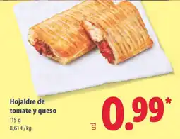 Lidl Hojaldre de tomate y queso oferta