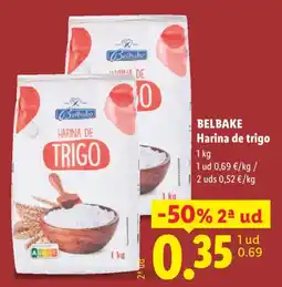 Lidl Belbake harina de trigo oferta