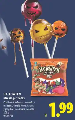 Lidl Halloween mix de piruletas oferta