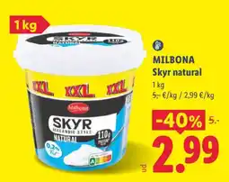 Lidl Milbona skyr natural oferta