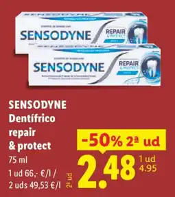Lidl Sensodyne dentífrico repair & protect oferta