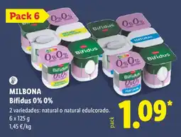 Lidl Milbona Bifidus 0% 0% oferta