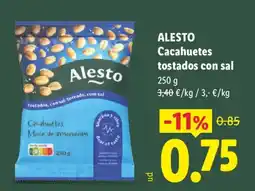 Lidl Alesto Cacahuetes tostados con sal oferta