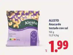 Lidl Alesto Anacardo tostado con sal oferta