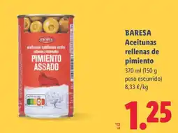 Lidl Baresa aceitunas rellenas de pimiento pimiento assado oferta
