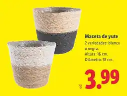 Lidl Maceta de yute oferta