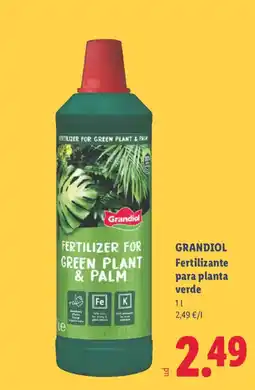 Lidl Grandiol fertilizante para planta verde oferta