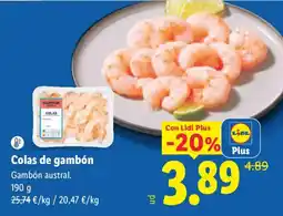 Lidl Lidl colas de gambón oferta