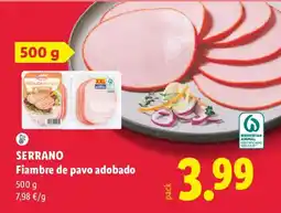 Lidl Serrano fiambre de pavo adobado oferta