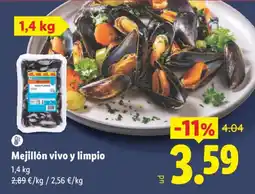 Lidl Mejillón vivo y limpio oferta