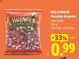 Lidl Halloween huesitos de goma oferta