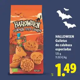 Lidl Halloween galletas de calabaza especiadas oferta