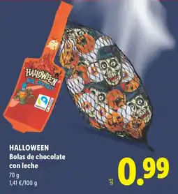 Lidl Halloween bolas de chocolate con leche oferta