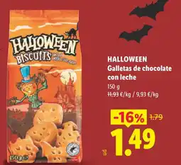 Lidl Halloween galletas de chocolate con leche oferta