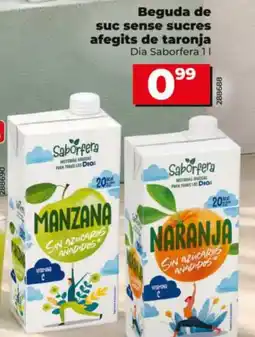 Maxi Dia Saborfera beguda de suc sense sucre afegits de taronja oferta