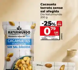 Maxi Dia Dia Naturmundo cacahuetes tostados sin sal añadida oferta