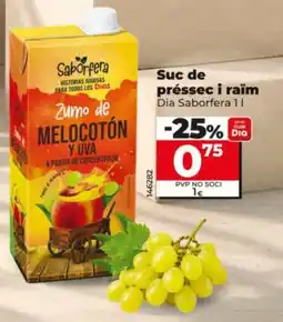 Maxi Dia Saborfera zumo de melocotón y uva oferta
