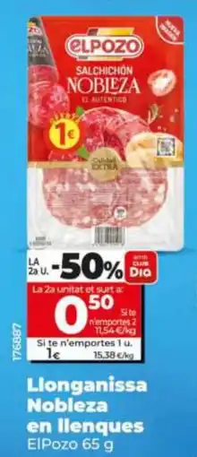 Maxi Dia ElPozo llonganissa nobleza en llenques oferta