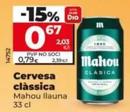 Maxi Dia Mahou cervesa clàssica oferta