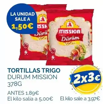 Mission tortillas trigo durum