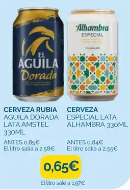 Supermercados La Despensa El Águila Dorada cerveza rubia oferta