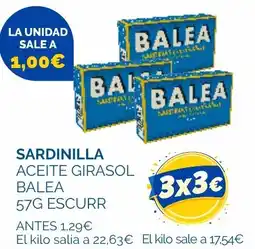 Cash Ecofamilia Sardinilla aceite girasol balea oferta