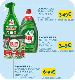 Supermercados La Despensa Fairy lavavajillas spray limón oferta