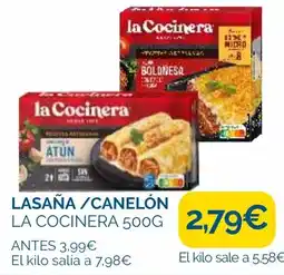 Supermercados La Despensa la Cocinera lasaña/canelón oferta