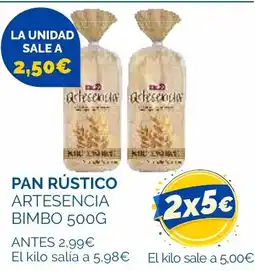 Supermercados La Despensa Bimbo pan rustico artesenca oferta