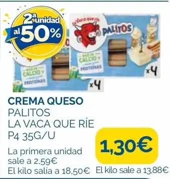 Crema queso palitos la vaca que ríe
