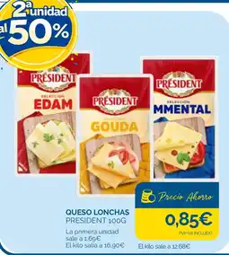 Supermercados La Despensa President queso lonchas oferta