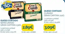 Supermercados La Despensa gran capitán queso cortado semicurado oferta