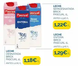 Cash Ecofamilia Pascual leche semidesnatada brick oferta