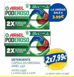 Cash Ecofamilia Ariel poderoso cápsulas original ariel 14d oferta