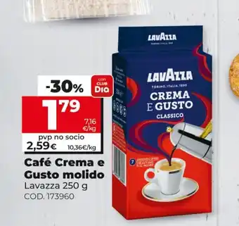 Dia Lavazza Café Crema e Gusto molido 250g oferta