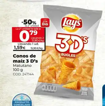 Dia Lay's 3 D's Matutano Conos de maíz 100g oferta