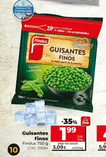 Dia Findus Guisantes finos 750g oferta