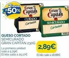 Supermercados La Despensa Gran capitán - queso cortado semicurado oferta