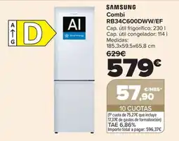 Carrefour Samsung Combi RB34C600DWW/EF oferta