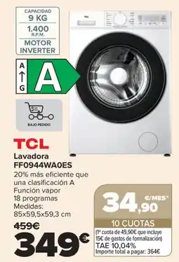 Carrefour TCL lavadora ff0944wa0es oferta