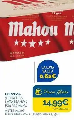 Supermercados La Despensa Mahou - cerveza 5 esrella oferta