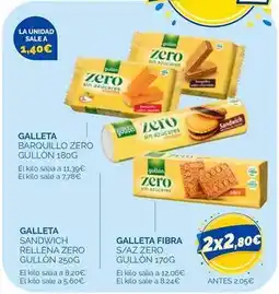 Supermercados La Despensa Gullón - galleta sandwich rellena zero s/az zero oferta
